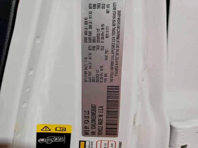 Продажа на аукционе авто 2025 Jeep Wrangler, vin: 1C4RJXN63SW536807, номер лота: 76541695