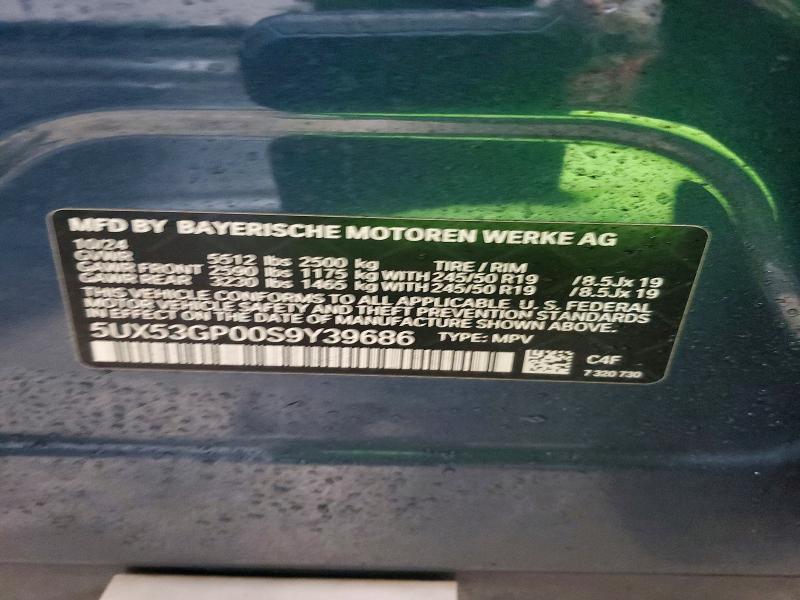 Продаж на аукціоні авто 2025 Bmw X3, vin: 5UX53GP00S9Y39686, номер лоту: 77947945