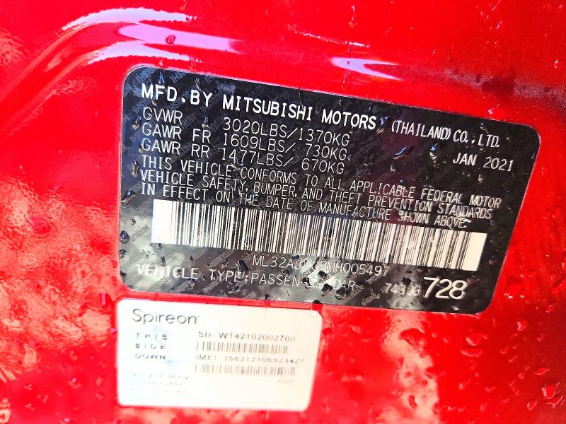 Продаж на аукціоні авто 2021 Mitsubishi Mirage, vin: ML32AUHJ8MH005497, номер лоту: 76030415