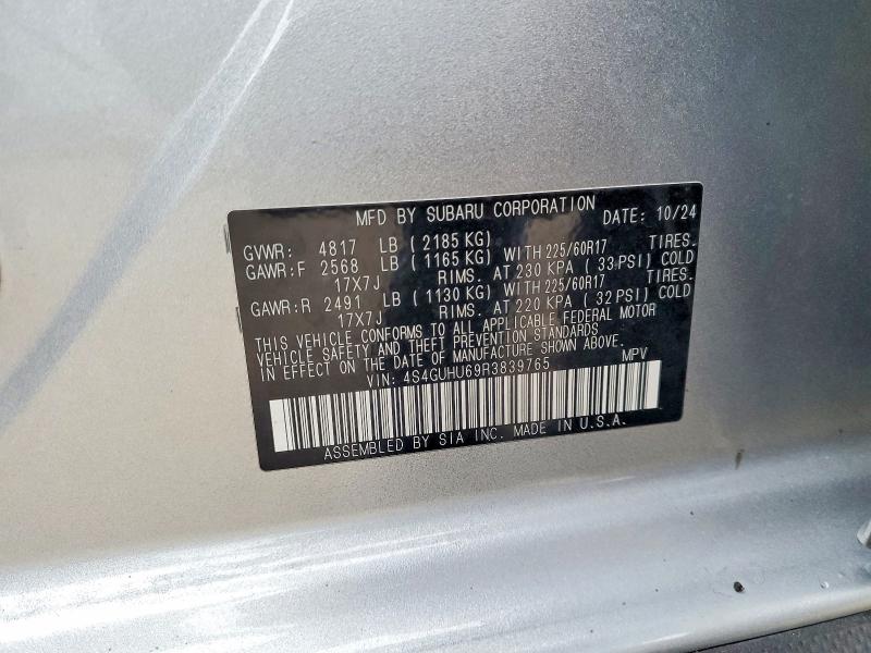 Aukcja sprzedaży 2024 Subaru Crosstrek, vin: 4S4GUHU69R3839765, numer aukcji: 76369225