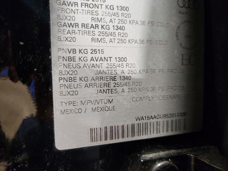 Aukcja sprzedaży 2025 Audi Q5, vin: WA15AAGU9S2017706, numer aukcji: 78734965