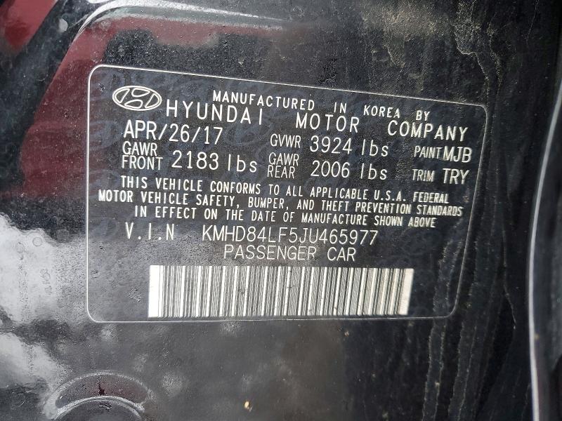 Продаж на аукціоні авто 2018 Hyundai Elantra, vin: KMHD84LF5JU465977, номер лоту: 75476315