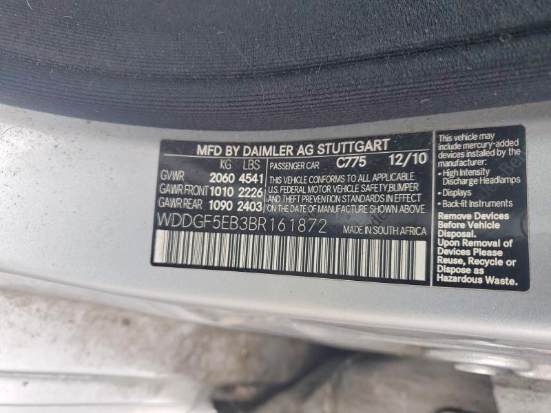 Продажа на аукционе авто 2011 Mercedes-benz C, vin: WDDGF5EB3BR161872, номер лота: 77156415