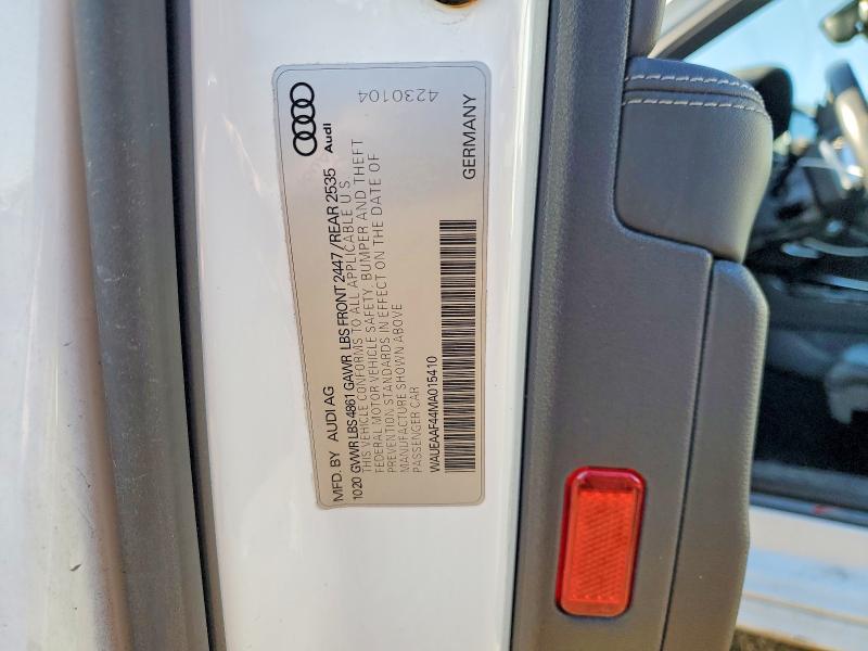 Aukcja sprzedaży 2021 Audi A4, vin: WAUEAAF44MA015410, numer aukcji: 78850825