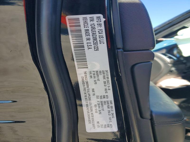46961866 :رقم المزاد ، 1C4RJEAGXMC551229 vin ، 2021 Jeep Grand Cherokee مزاد بيع
