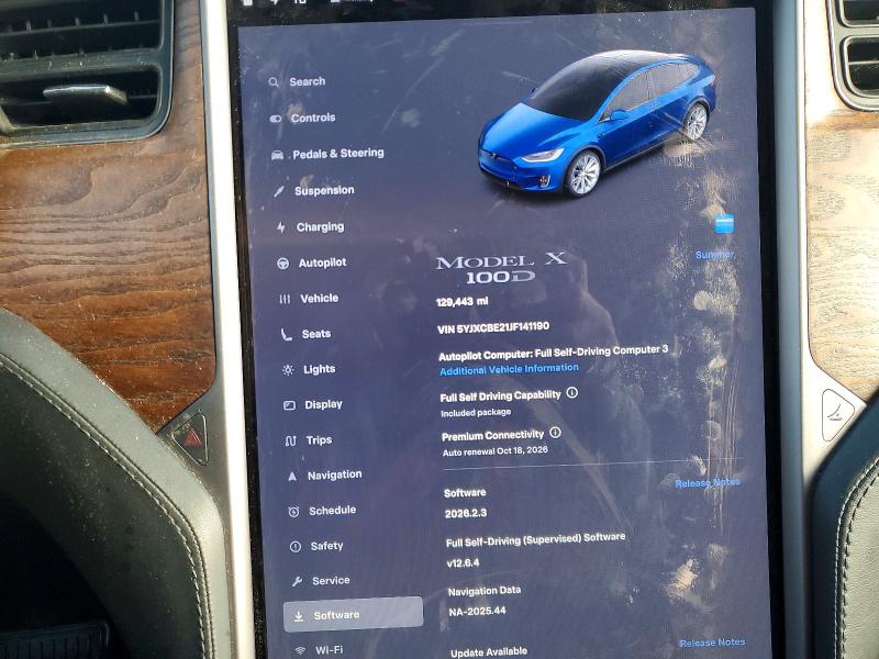 2018 Tesla Model X მანქანა იყიდება აუქციონზე, vin: 5YJXCBE21JF141190, აუქციონის ნომერი: 78491955