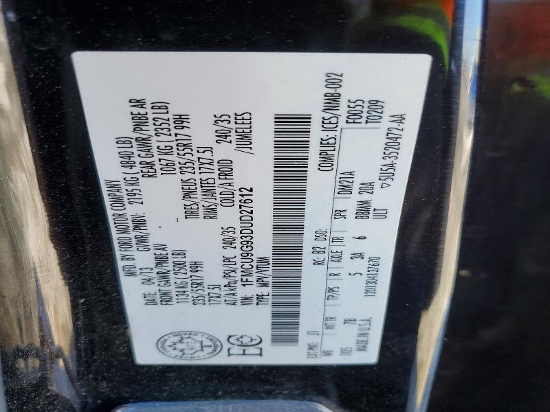 Aukcja sprzedaży 2013 Ford Escape, vin: 1FMCU9G93DUD27612, numer aukcji: 78061135