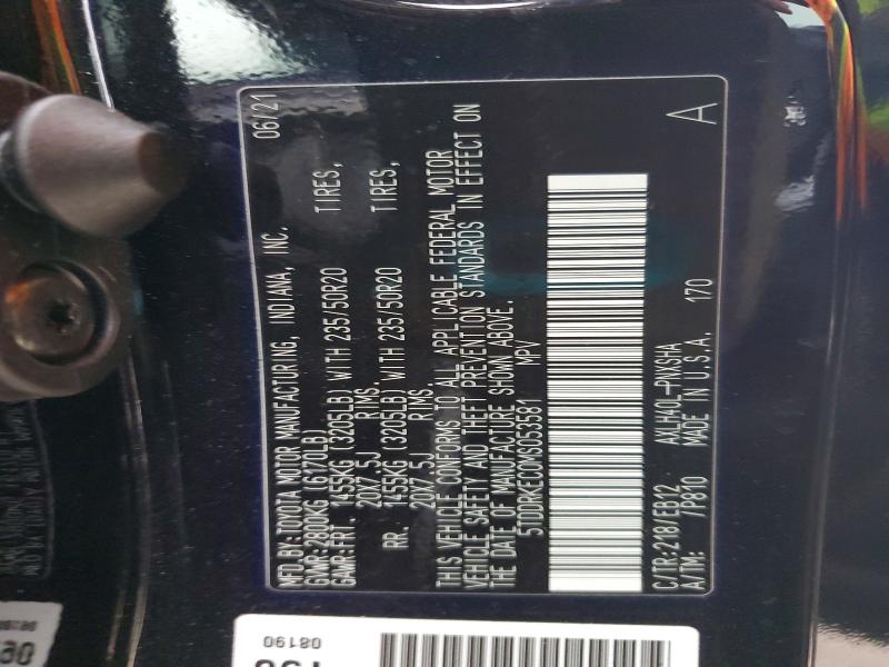 Продажа на аукционе авто 2021 Toyota Sienna, vin: 5TDDRKEC0MS053581, номер лота: 75189935