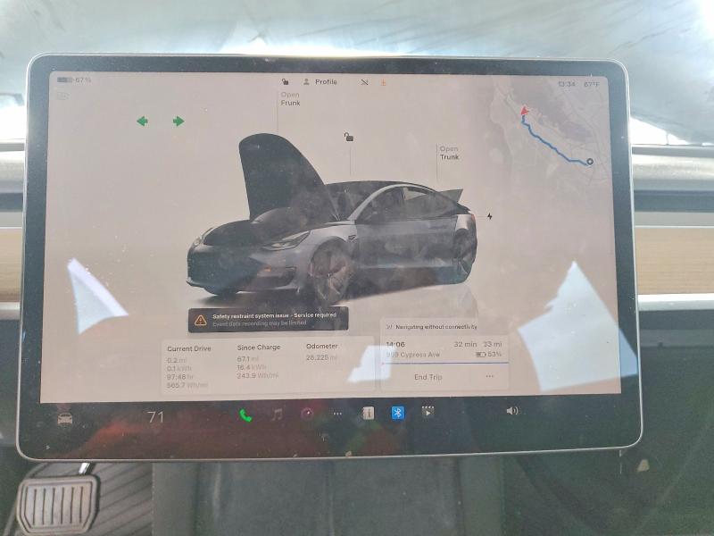 Aukcja sprzedaży 2023 Tesla Model 3, vin: 5YJ3E1EA3PF612078, numer aukcji: 78880045