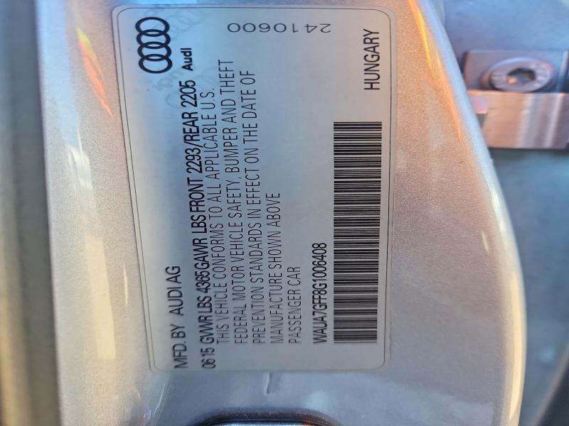 Продажа на аукционе авто 2016 Audi A3, vin: WAUA7GFF8G1006408, номер лота: 78729675