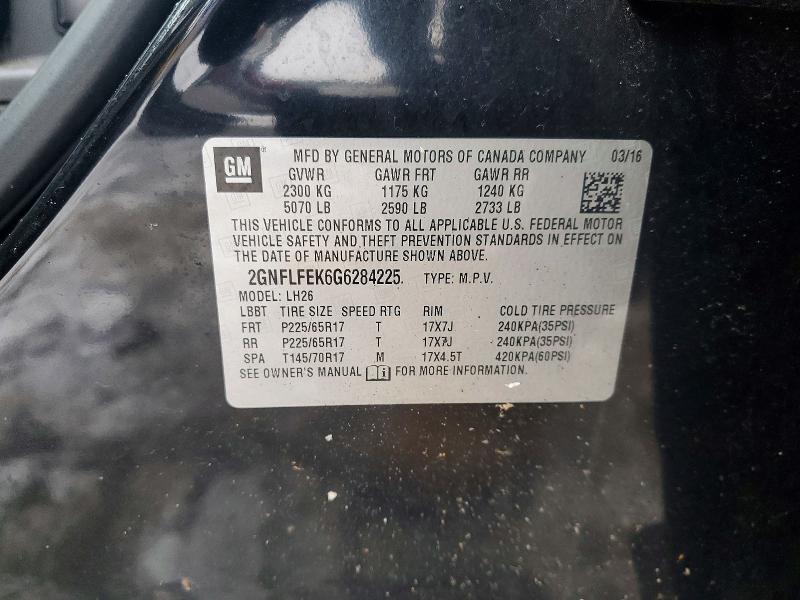 Продаж на аукціоні авто 2016 Chevrolet Equinox, vin: 2GNFLFEK6G6284225, номер лоту: 78138175