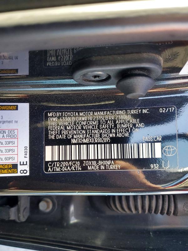 Продаж на аукціоні авто 2018 Toyota C-hr, vin: NMTKHMBX0JR002895, номер лоту: 76036385