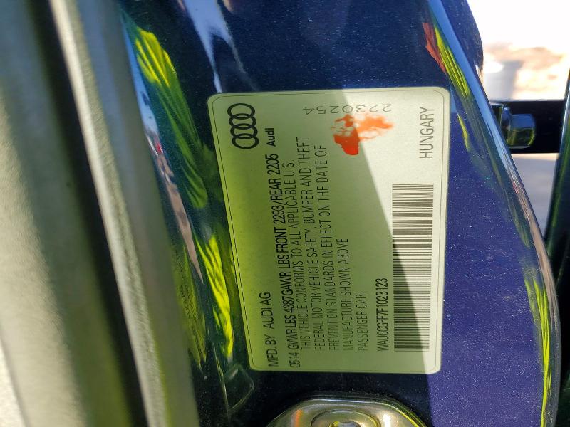 Продажа на аукционе авто 2015 Audi A3, vin: WAUCCGFF7F1023123, номер лота: 76611005