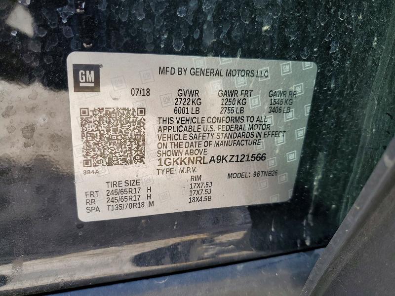 Продаж на аукціоні авто 2019 Gmc Acadia, vin: 1GKKNRLA9KZ121566, номер лоту: 78661245