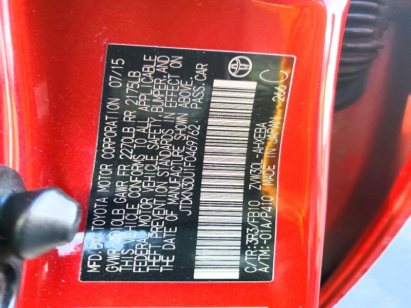77135425 :رقم المزاد ، JTDKN3DU1F0469762 vin ، 2015 Toyota Prius مزاد بيع