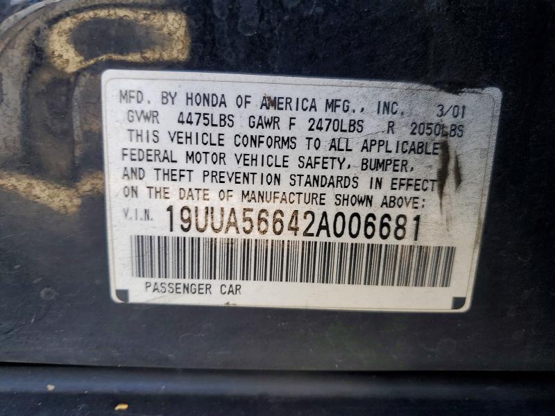 77238985 :رقم المزاد ، 19UUA56642A006681 vin ، 2002 Acura 3.2tl مزاد بيع