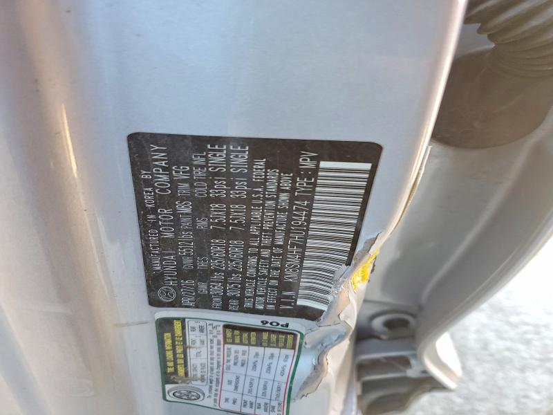 76438365 :رقم المزاد ، KM8SM4HF7HU194474 vin ، 2017 Hyundai Santa Fe مزاد بيع