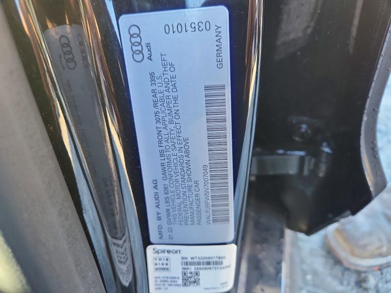 Aukcja sprzedaży 2022 Audi E-tron Gt, vin: WAUFJBFW5N7007049, numer aukcji: 77584265