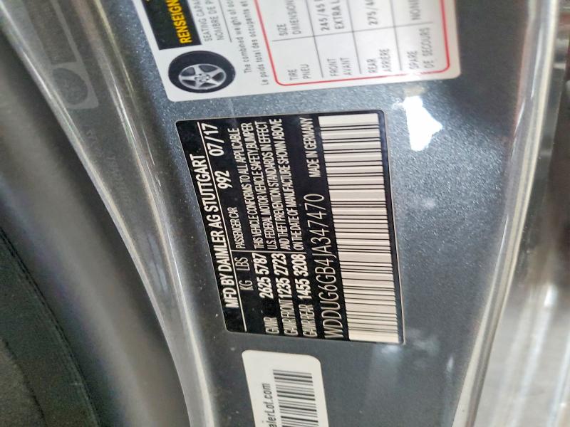 Aukcja sprzedaży 2018 Mercedes-benz S, vin: WDDUG6GB4JA347470, numer aukcji: 78824195