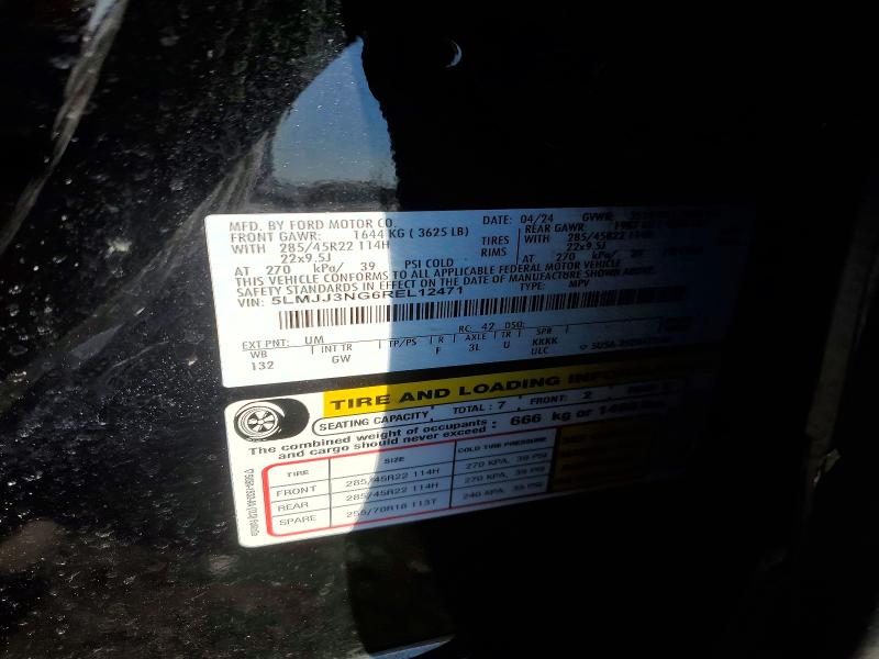 75773895 :رقم المزاد ، 5LMJJ3NG6REL12471 vin ، 2024 Lincoln Navigator مزاد بيع