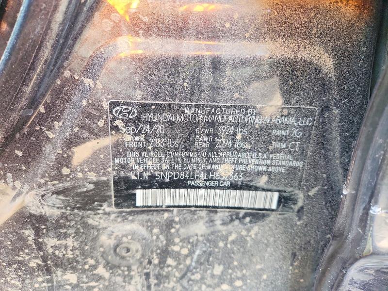 77408915 :رقم المزاد ، 5NPD84LF4LH632363 vin ، 2020 Hyundai Elantra مزاد بيع