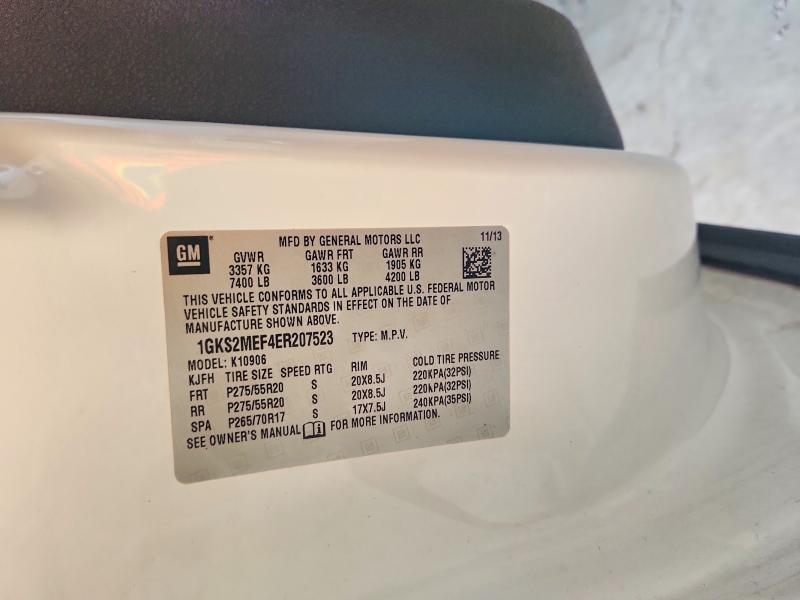 Aukcja sprzedaży 2014 Gmc Yukon Xl, vin: 1GKS2MEF4ER207523, numer aukcji: 78339995