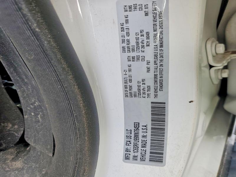79092235 :رقم المزاد ، 1C6SRFU99MN764553 vin ، 2021 Ram 1500 مزاد بيع
