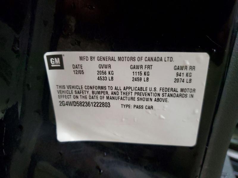 Aukcja sprzedaży 2006 Buick Lacrosse, vin: 2G4WD582361222803, numer aukcji: 76799765