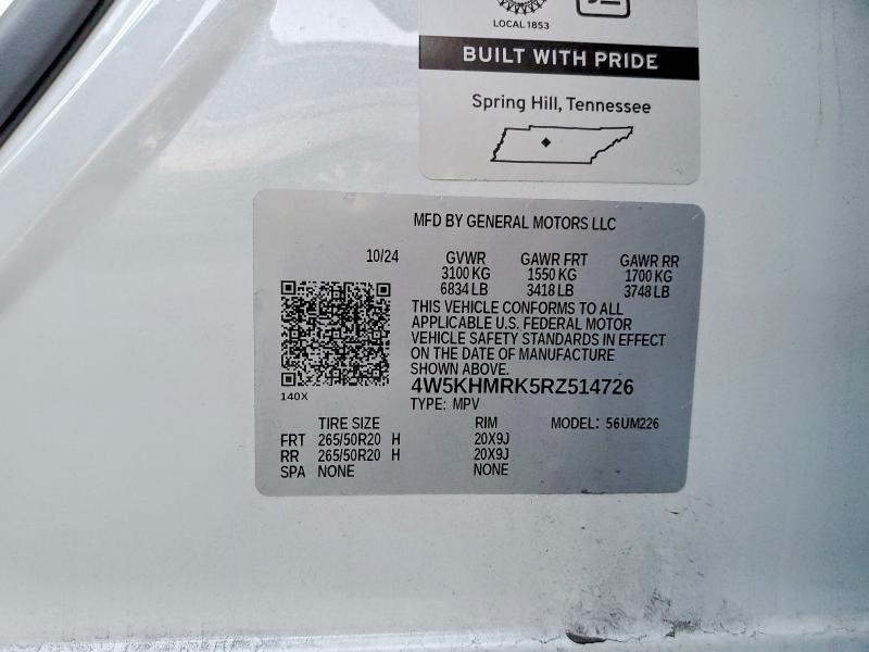 Aukcja sprzedaży 2024 Acura Zdx, vin: 4W5KHMRK5RZ514726, numer aukcji: 76836835
