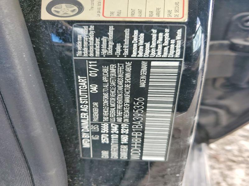 2011 Mercedes-benz E მანქანა იყიდება აუქციონზე, vin: WDDHH8HB1BA395356, აუქციონის ნომერი: 75360435
