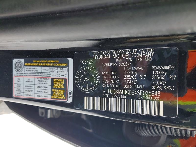 Aukcja sprzedaży 2025 Hyundai Tucson, vin: 3KMJBCDE4SE025948, numer aukcji: 76209695