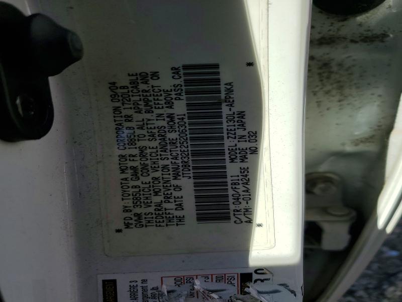 Продажа на аукционе авто 2005 Toyota Corolla, vin: JTDBR32E252063041, номер лота: 76054945