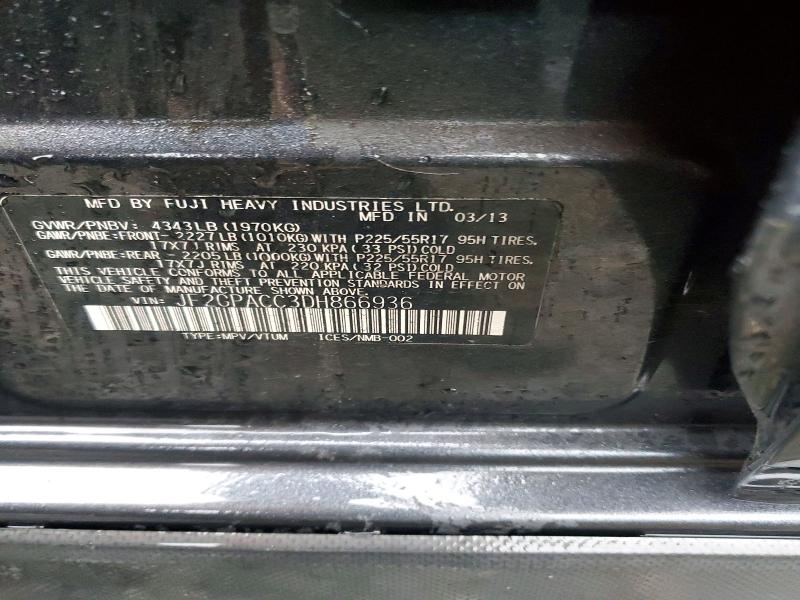 Продажа на аукционе авто 2013 Subaru Xv Crosstrek, vin: JF2GPACC3DH866936, номер лота: 77281795