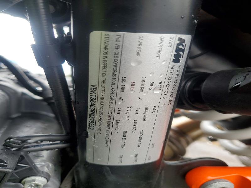 Aukcja sprzedaży 2024 Ktm 890, vin: VBKTS6403RM879292, numer aukcji: 77719595
