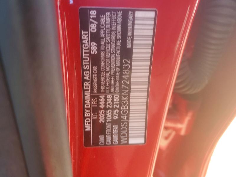 2019 Mercedes-benz Cla მანქანა იყიდება აუქციონზე, vin: WDDSJ4GB3KN724832, აუქციონის ნომერი: 74455805