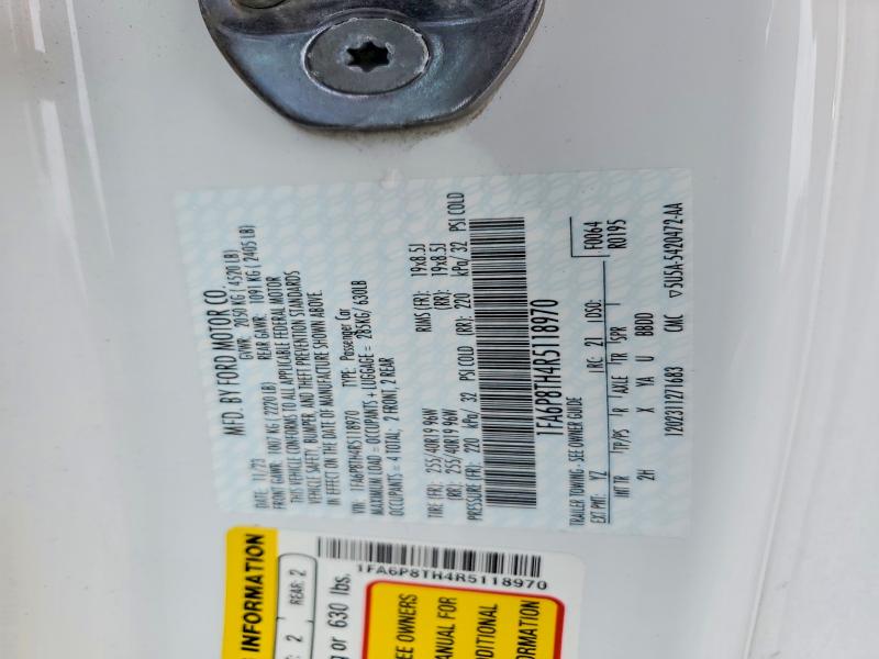 Продаж на аукціоні авто 2024 Ford Mustang, vin: 1FA6P8TH4R5118970, номер лоту: 75022715