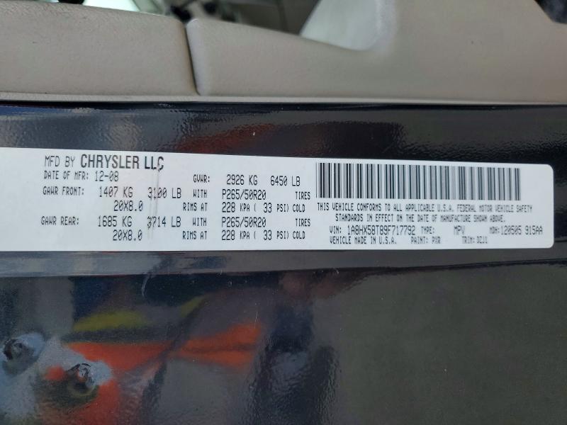 Продажа на аукционе авто 2009 Chrysler Aspen, vin: 1A8HX58T89F717792, номер лота: 77498295