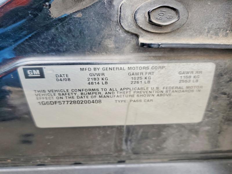 76290855 :رقم المزاد ، 1G6DF577280200408 vin ، 2008 Cadillac Cts مزاد بيع