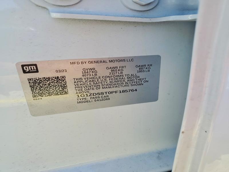 Продажа на аукционе авто 2023 Chevrolet Malibu, vin: 1G1ZD5ST0PF185764, номер лота: 76728715