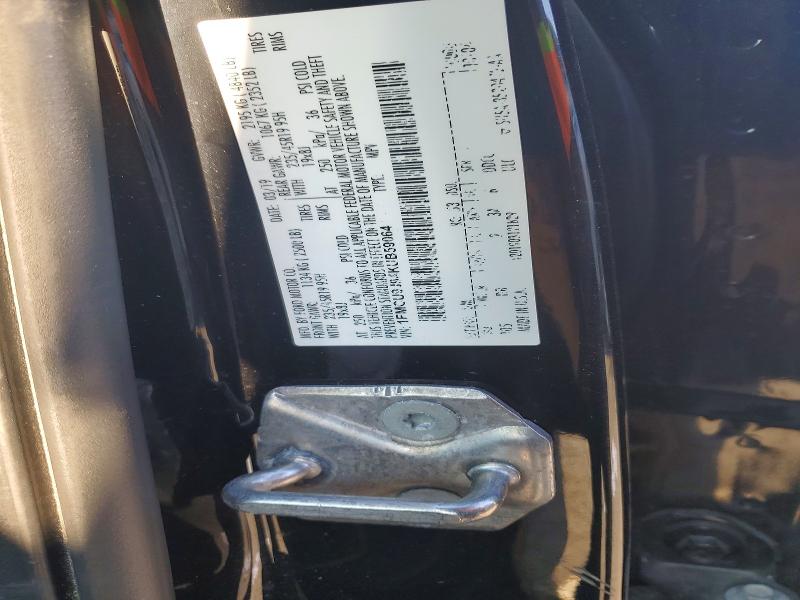 75379725 :رقم المزاد ، 1FMCU9J94KUB59064 vin ، 2019 Ford Escape مزاد بيع