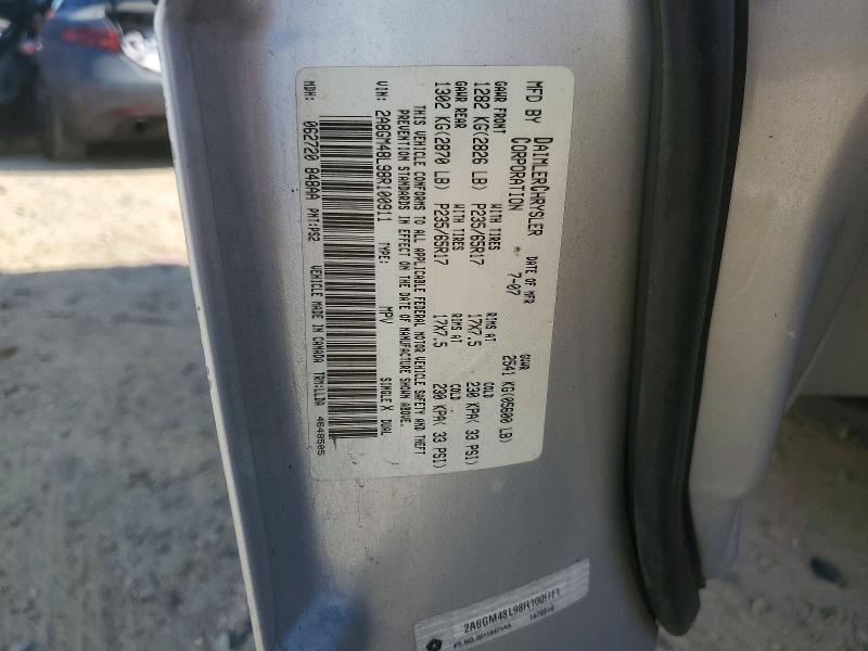 Продаж на аукціоні авто 2008 Chrysler Pacifica, vin: 2A8GM48L98R100911, номер лоту: 76559775
