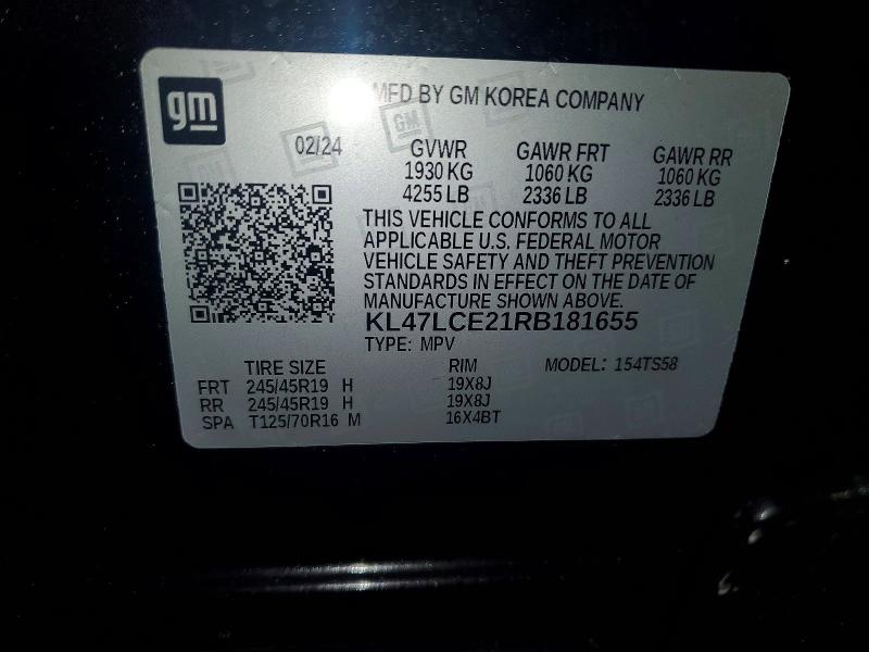 Aukcja sprzedaży 2024 Buick Envista, vin: KL47LCE21RB181655, numer aukcji: 75877285