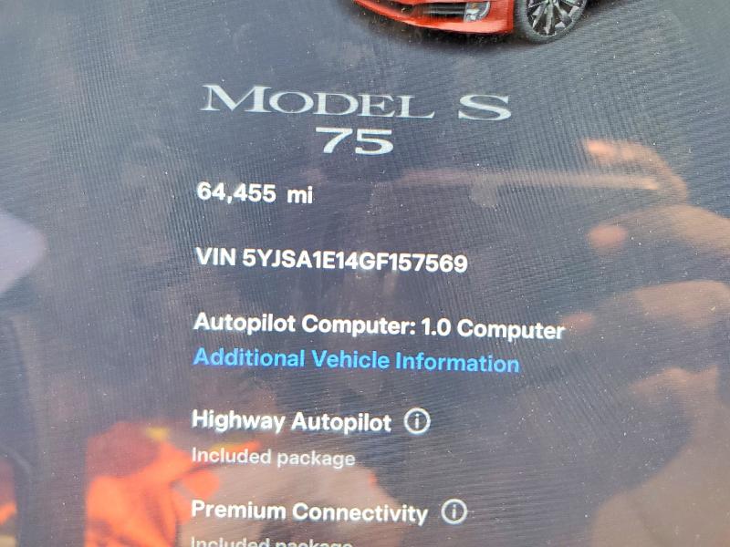Продажа на аукционе авто 2016 Tesla Model S, vin: 5YJSA1E14GF157569, номер лота: 78037345