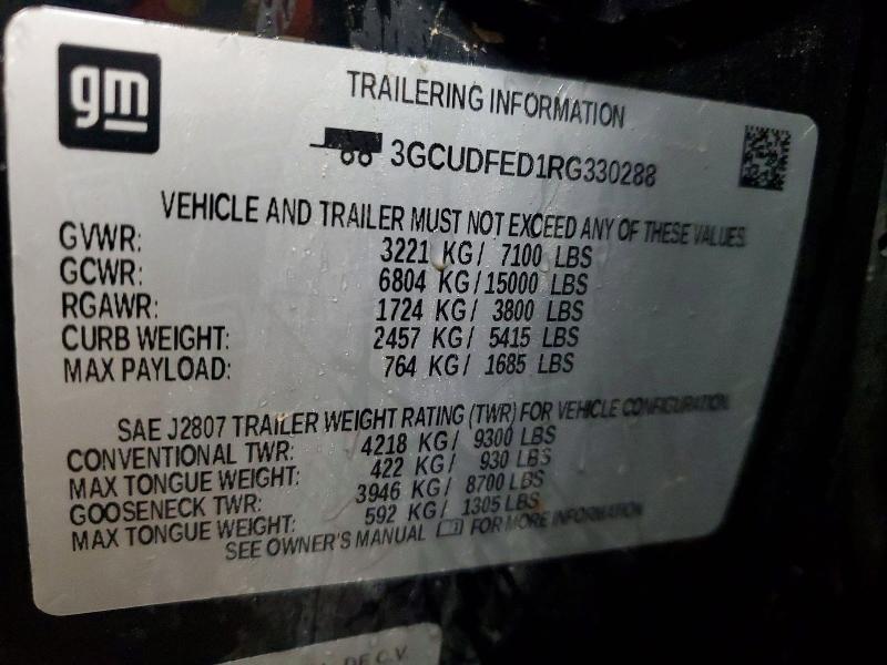 Aukcja sprzedaży 2024 Chevrolet Silverado, vin: 3GCUDFED1RG330288, numer aukcji: 74924535