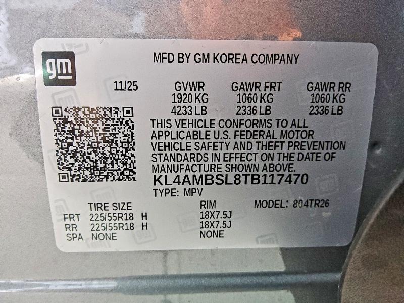 Aukcja sprzedaży 2026 Buick Encore Gx, vin: KL4AMBSL8TB117470, numer aukcji: 79243725