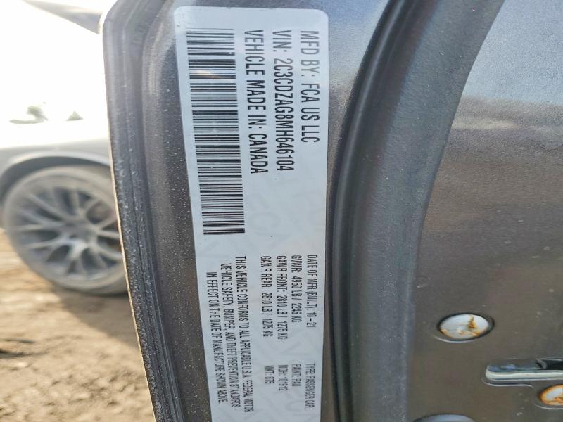 Продажа на аукционе авто 2021 Dodge Challenger, vin: 2C3CDZAG8MH646104, номер лота: 76029655