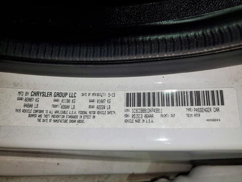 Продажа на аукционе авто 2013 Chrysler 200, vin: 1C3CCBBB1DN743911, номер лота: 77802235