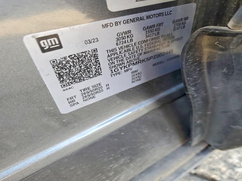 2023 Cadillac Lyriq მანქანა იყიდება აუქციონზე, vin: 1GYKPMRK5PZ002441, აუქციონის ნომერი: 75401545