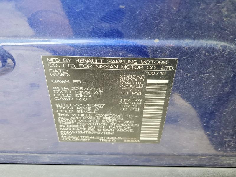 79254705 :رقم المزاد ، KNMAT2MT9JP571152 vin ، 2018 Nissan Rogue مزاد بيع