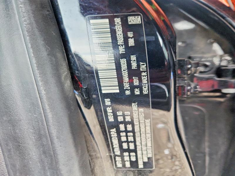 78104465 :رقم المزاد ، ZARFAMANXK7600355 vin ، 2019 Alfa Romeo Giulia مزاد بيع